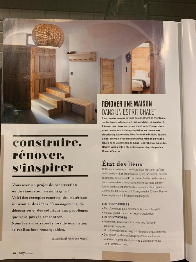Le Gabion, luxueux appartement avec 10 couchages et sauna, Serre chevalier Vallée Saint-Chaffrey Esterno foto